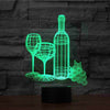 Wine and Glass 3D Illusion Lamp