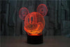 Mickey Mouse 3D Illusion Lamp - Boffo Lights