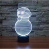 Cute Snowman Tree 3D Illusion Lamp - Boffo Lights