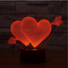 Heart Arrow Illusion Lamp - Boffo Lights
