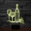 Wine and Glass 3D Illusion Lamp