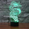 Skull With Snake 3D Illusion Lamp