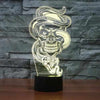 Skull With Snake 3D Illusion Lamp
