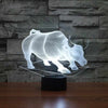 Bull  3D Illusion Lamp