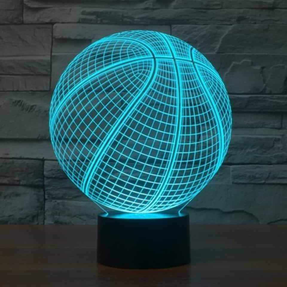 Deal Best football forme 3d illusion optique intelligent 7 couleurs led  night light lampe de table