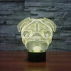 PUG 3D Illusion Lamp